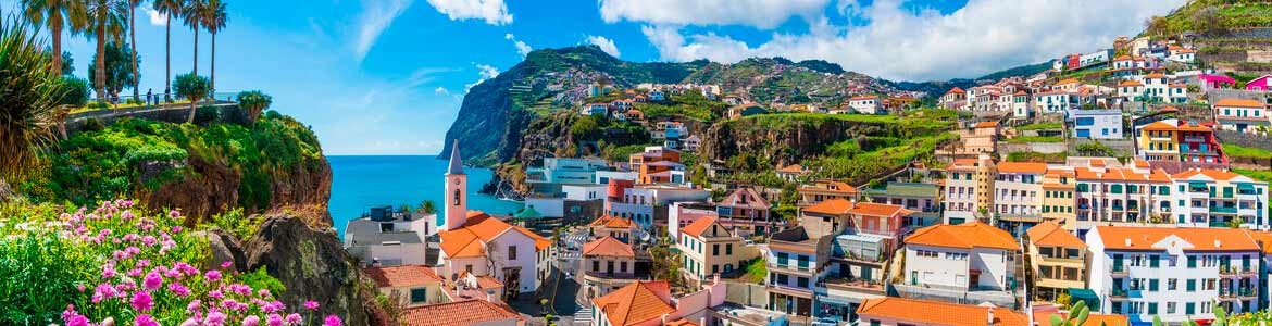 Panoramautsikt over Funchal fra den botaniske hagen