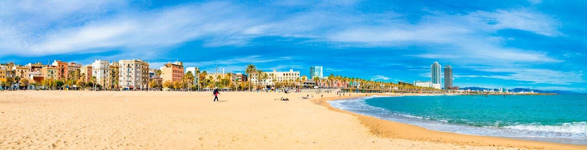 Barceloneta beach in Barcelona