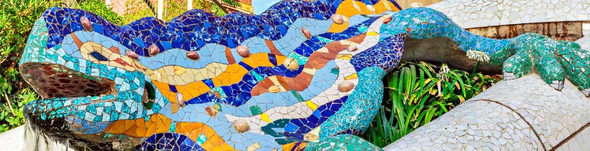 Άγαλμα σαύρας - το πάρκο Güell του Γκαουντί στη Βαρκελώνη