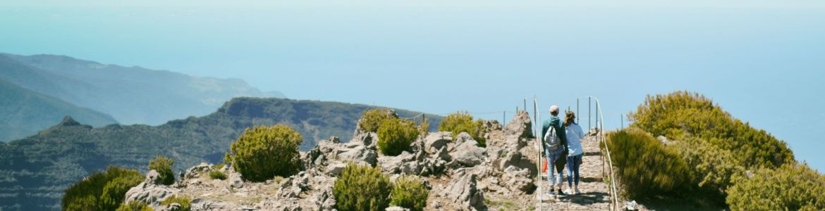 couple go hiking in Madeira