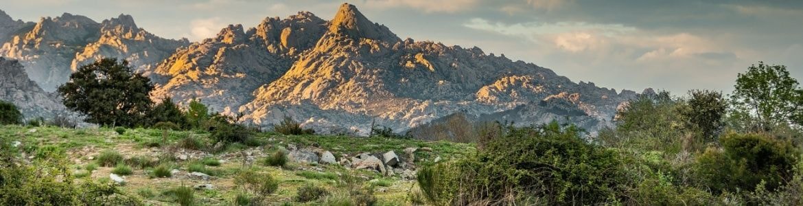 Paisagem de montanha na serra de Guadarrama