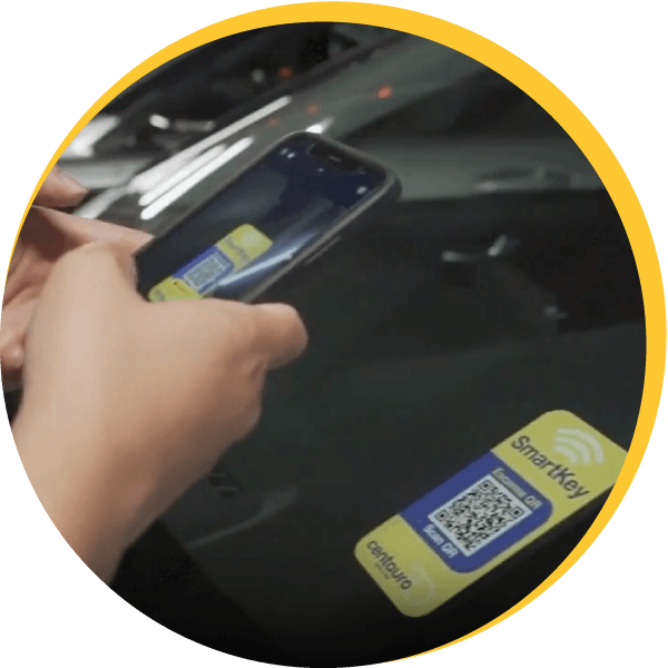 2. Digitalize o QR code no para-brisas