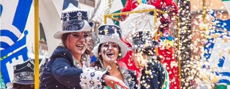 Driving route through the Cadiz Carnival