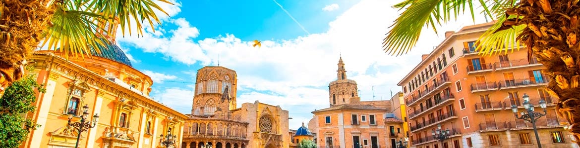 Panoramautsikt Barrio del Carmen i Valencia