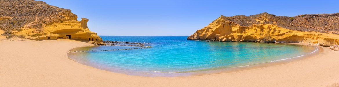 Cocedores-stranden i Murcia nær Águilas
